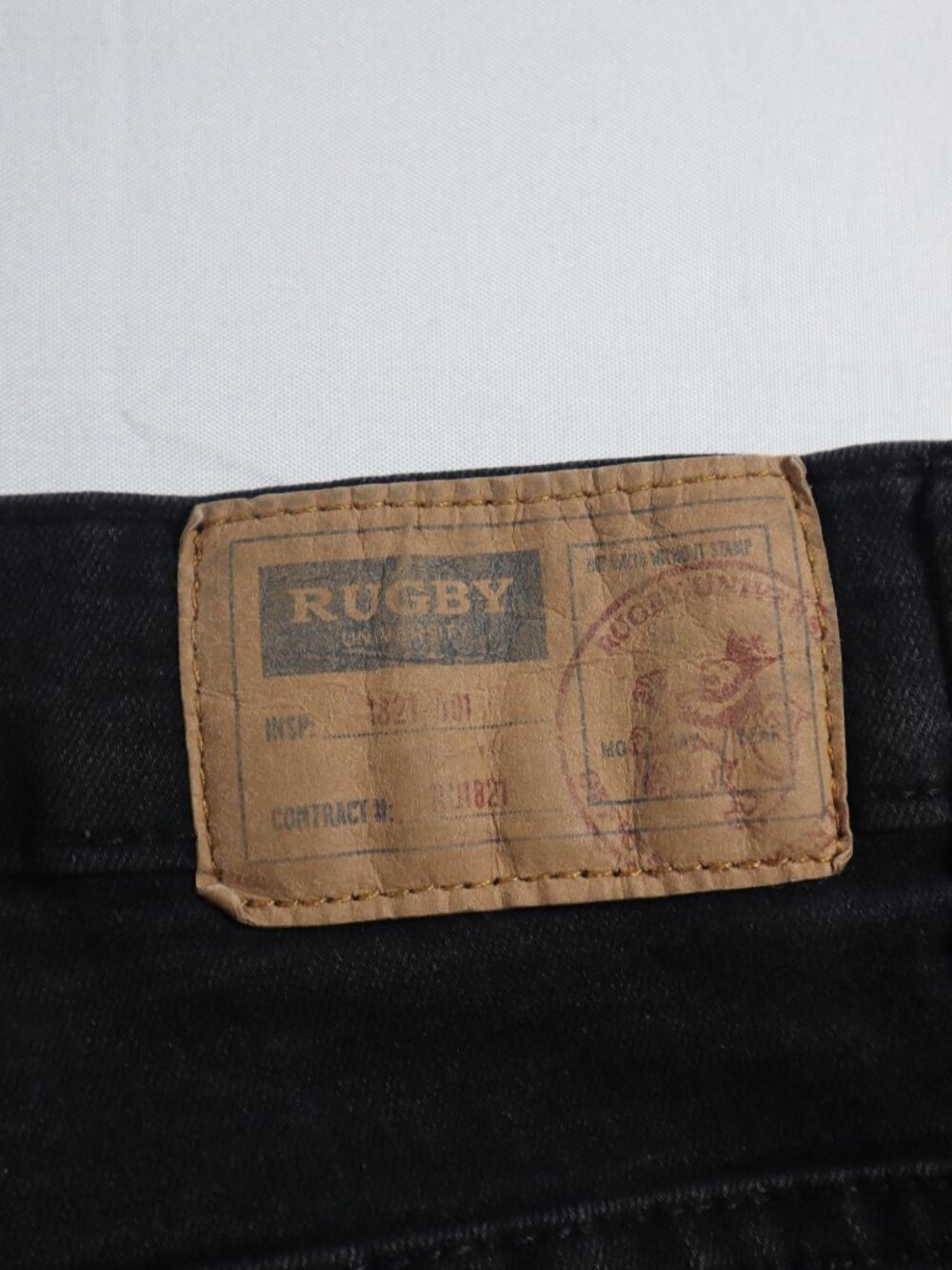 Rugby University Jeans Men 42 x 30 Straight Stretch Blue Denim Dark Wash - Picture 9 of 9